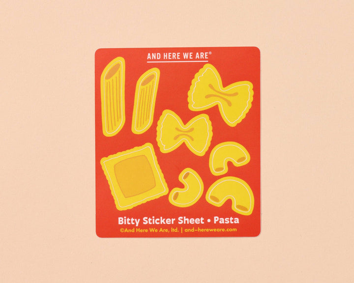 Pasta Bitty Vinyl Sticker Sheet