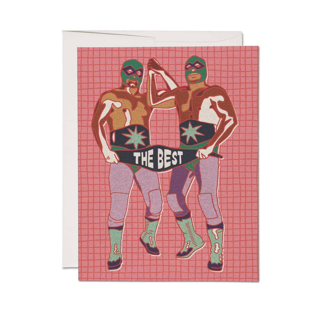 The Best Luchador greeting card