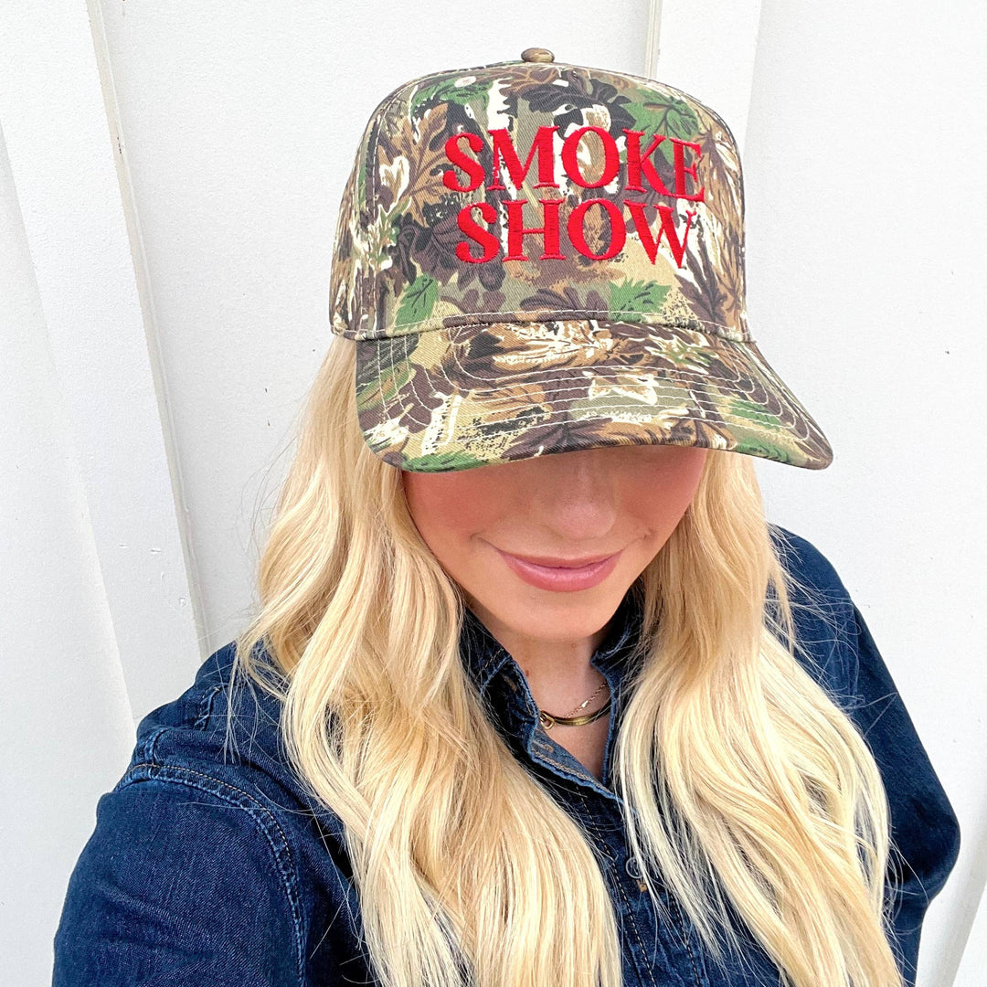 Camo Smoke Show- Embroidered Hat