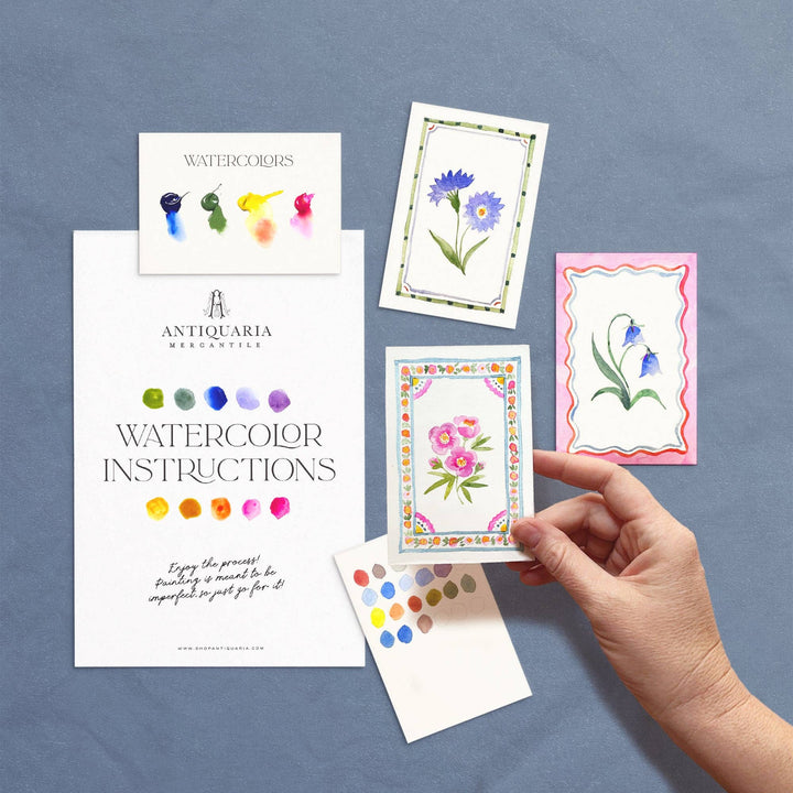 Mini Watercolor Painting Kit: Flowers