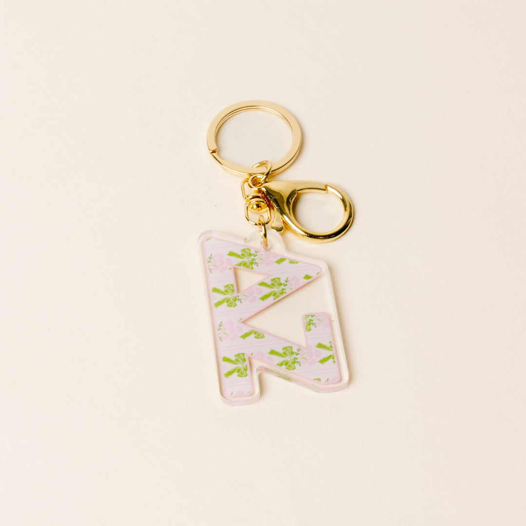 Sorority Oh So Fancy Letter Acrylic Keychain: Pi Beta Phi