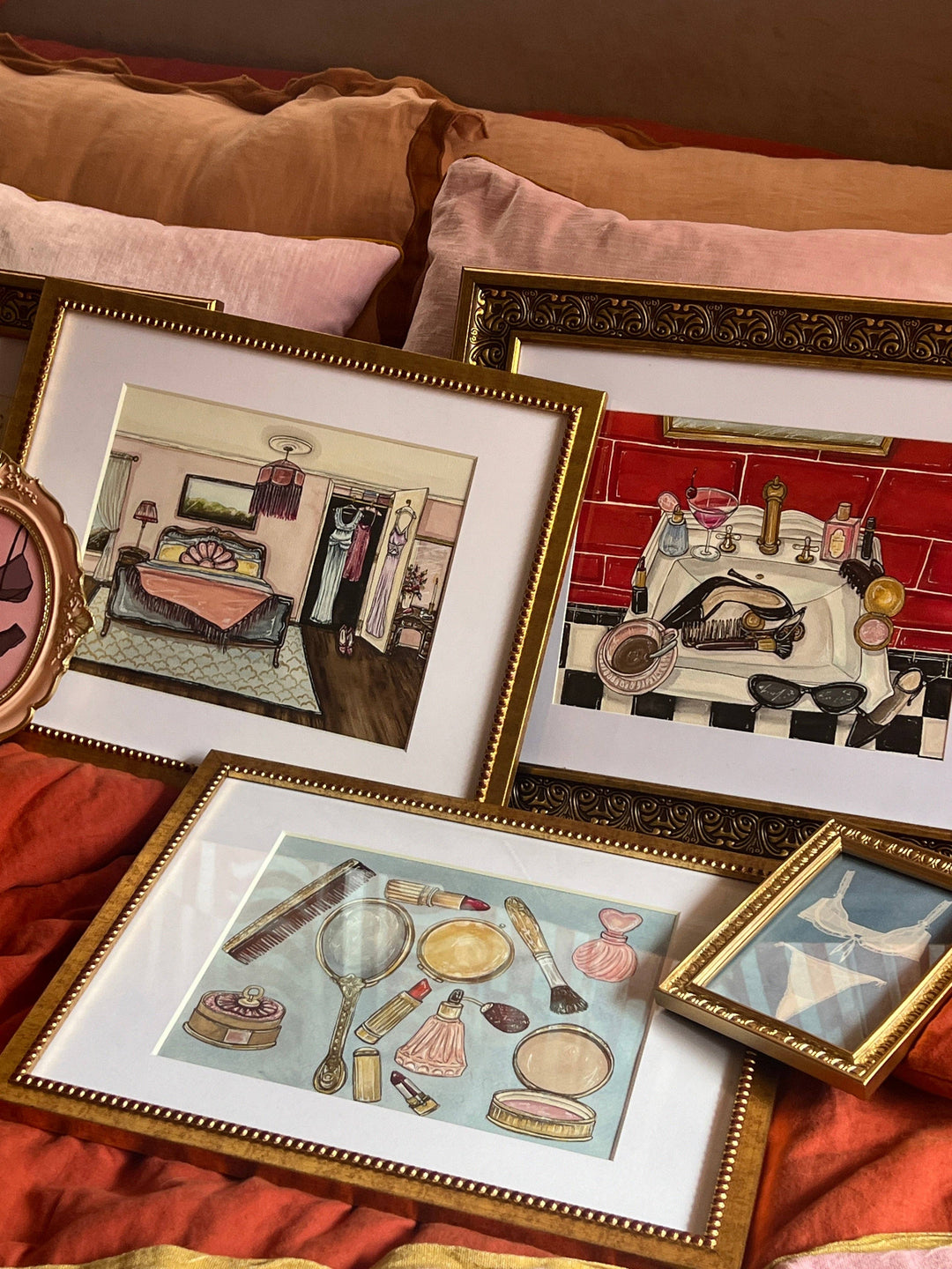 Vintage Vanity Set Fine Art Print: 8x10