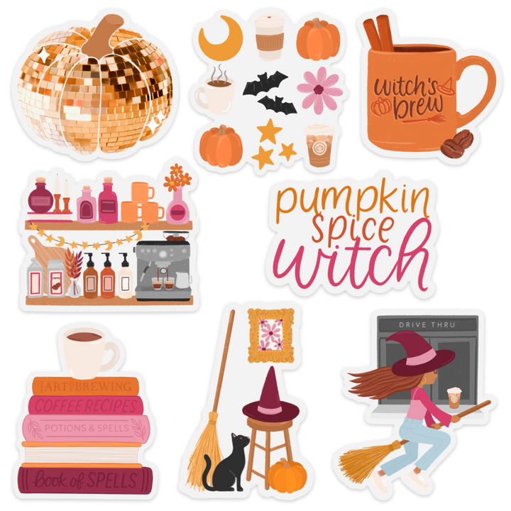 Clear Disco Ball Pumpkin Sticker, 2.9x2.9 in. | Fall