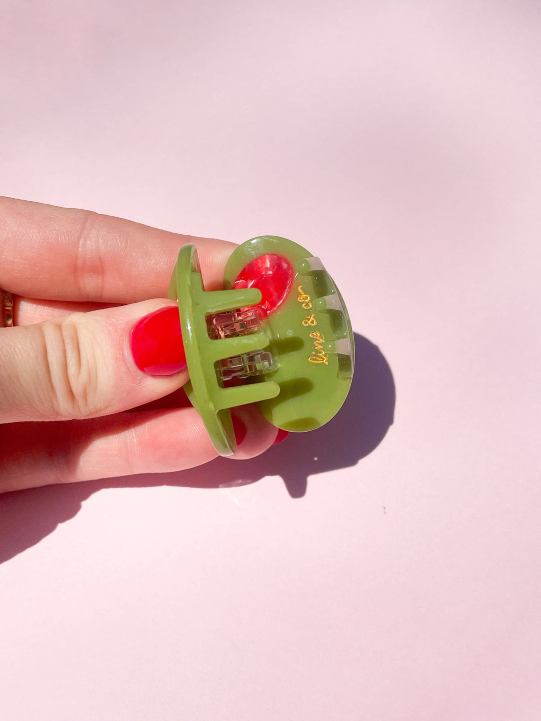 Olive Claw Clip // Cellulose Acetate 