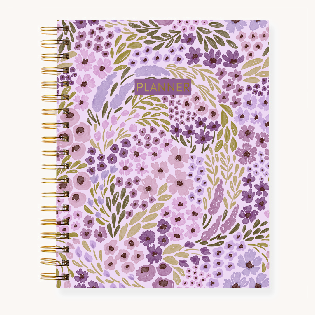 Lilac Floral Undated Planner: 7x9