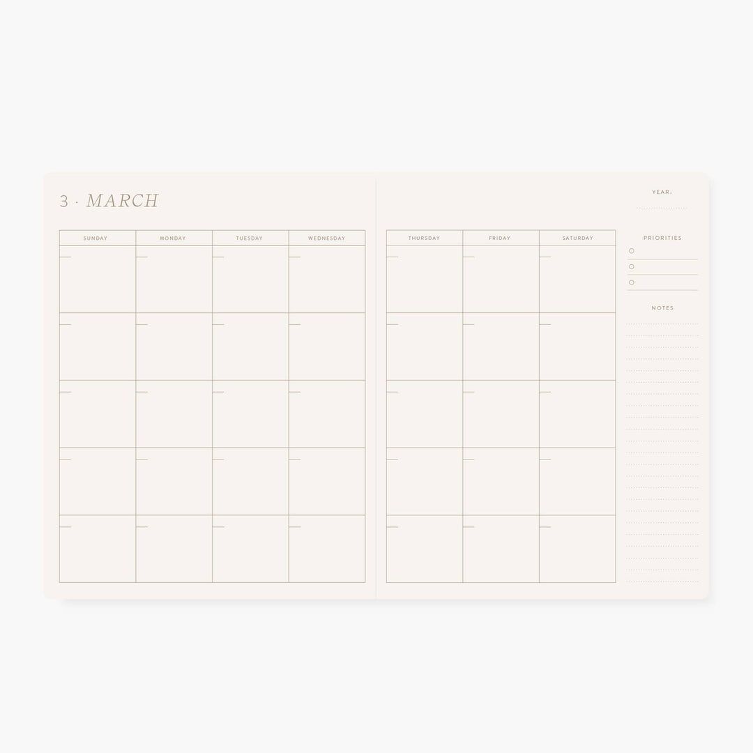 BLUE FLORAL | UNDATED MONTHLY PLANNER