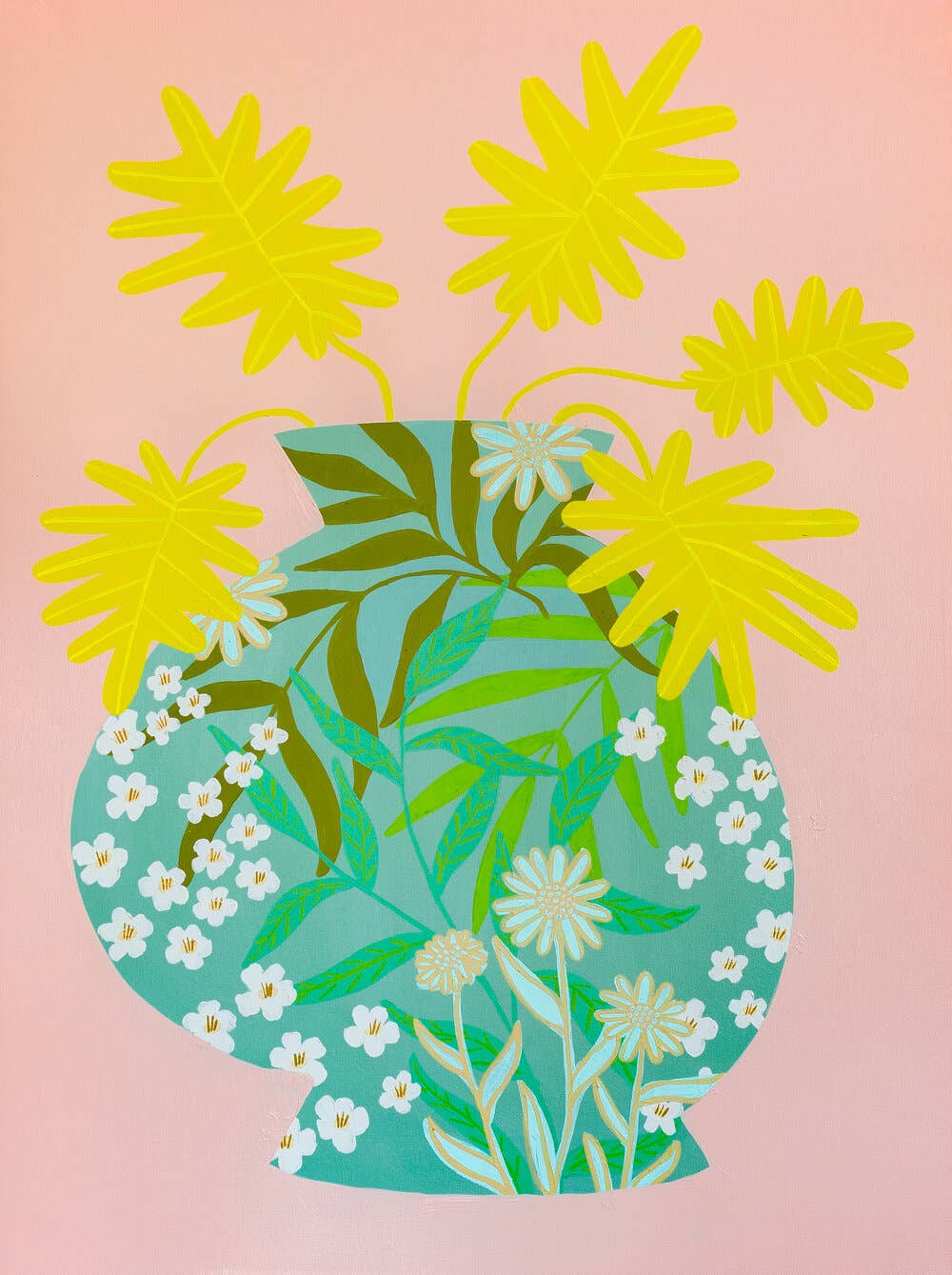 12"x16" Neon Philodendron Print