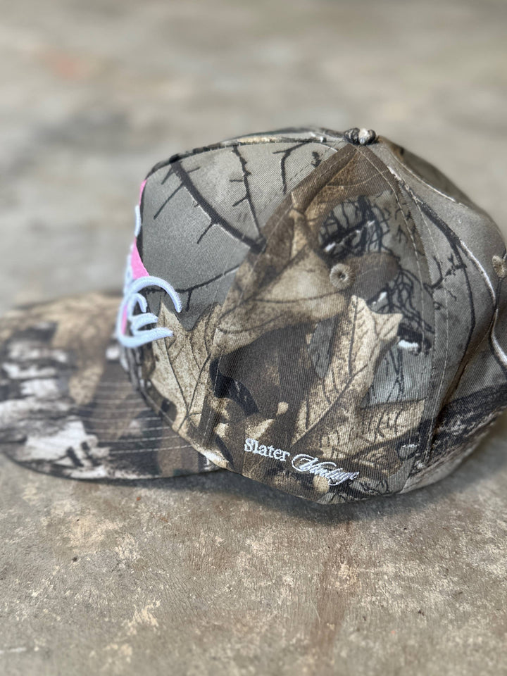 Lucky Girl Camo Star Embroidery Trendy Western Trucker Hat