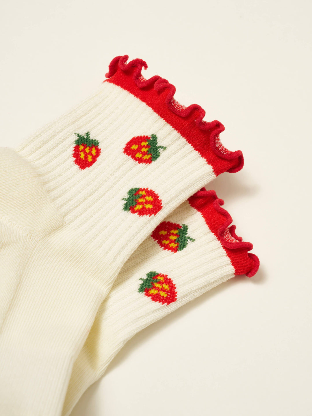 Strawberry Ruffle Grip Sock