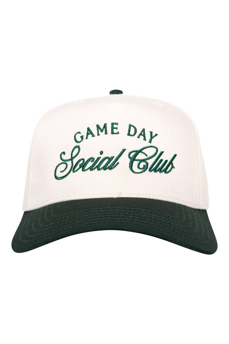 Game Day Social Club Two-Toned Vintage Hat: Red and Tan