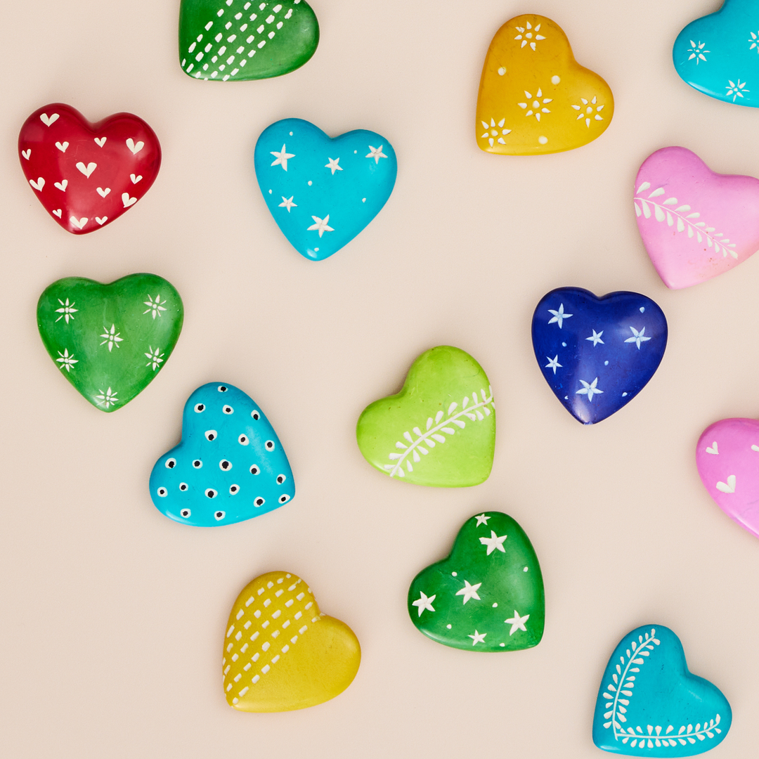 Hand-carved Soapstone Hearts