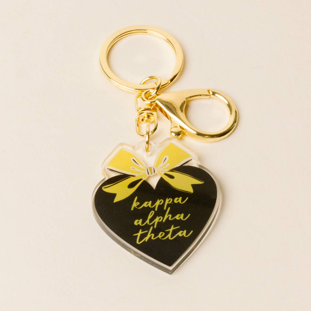 Sorority Sweetheart Bow Acrylic Keychain: Pi Beta Phi