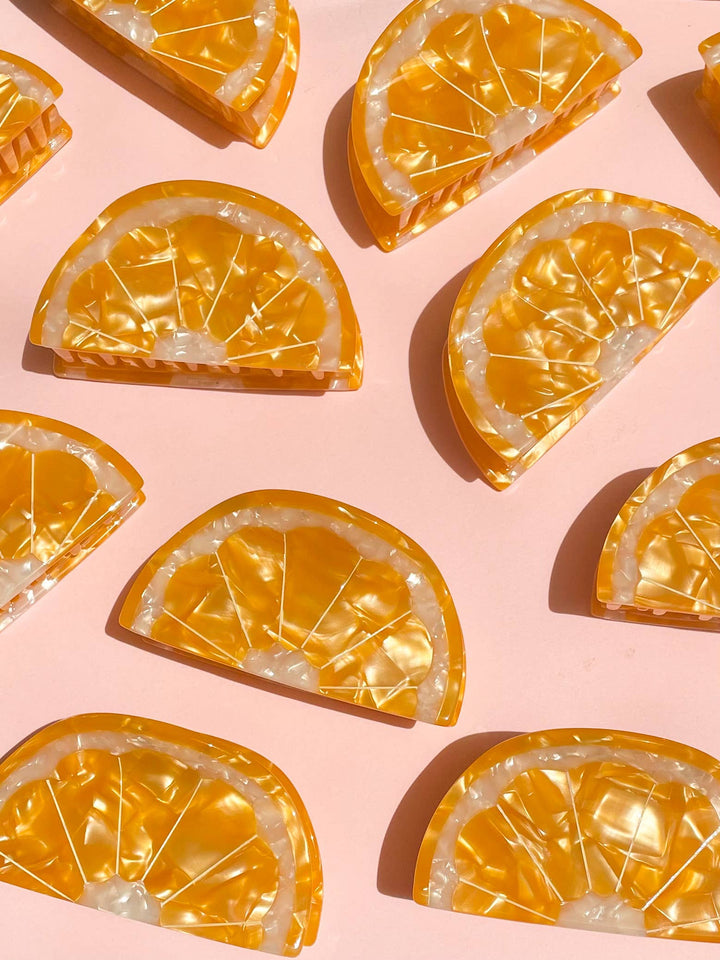 Orange Slice Claw Clip // Cellulose Acetate 