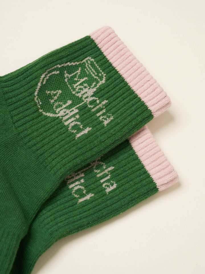 Matcha Addict Grip Sock