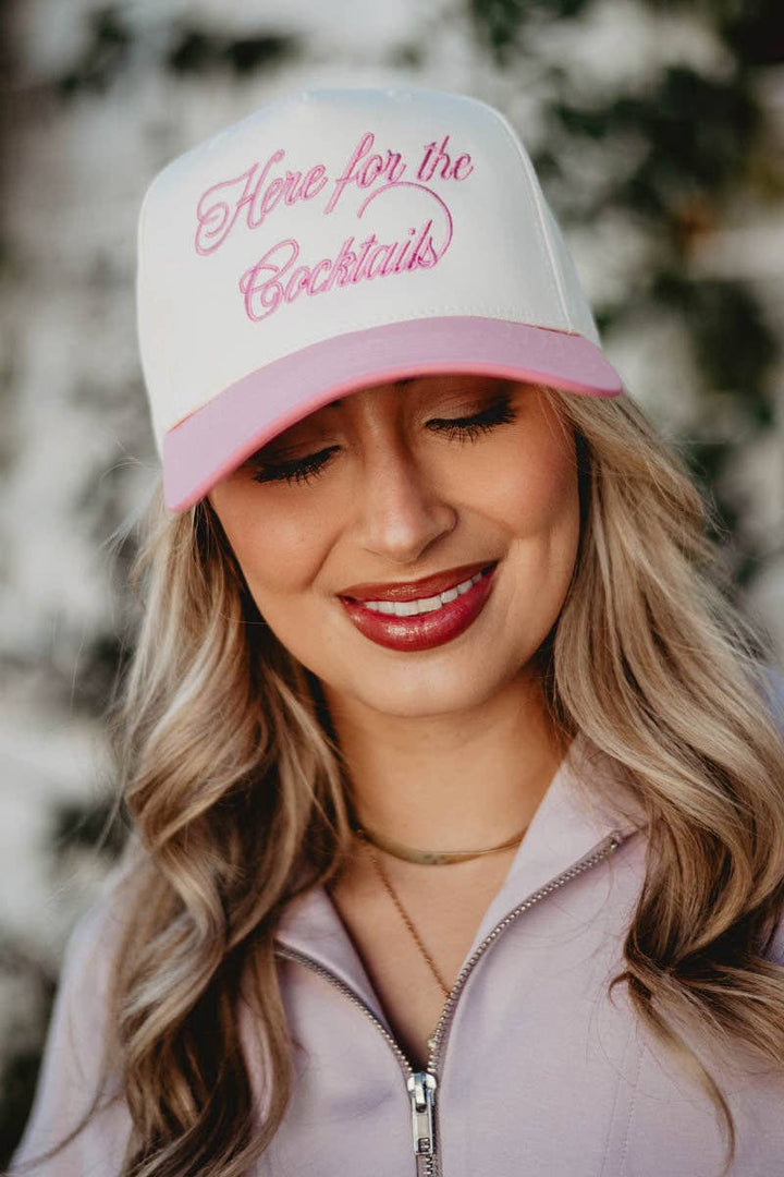 Here For the Cocktails Two-Toned Vintage Hat: Red and Tan
