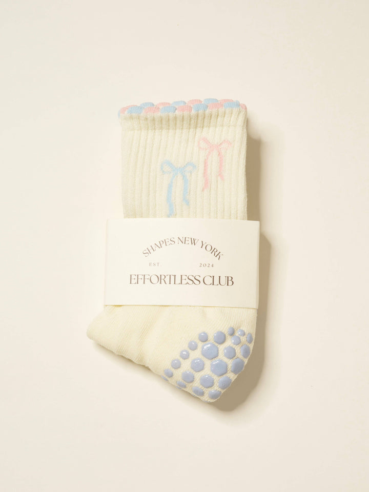 Ribbon Duo Petal Grip Sock