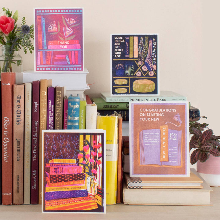 Thank You Book Flowers Card