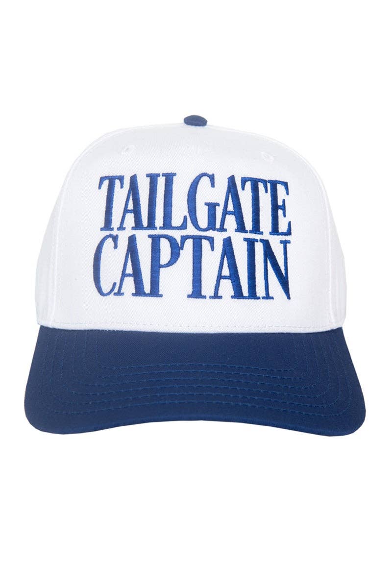 TAILGATE CAPTAIN Two-Toned Hat: Red and Tan