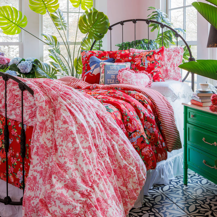Heart Toile Pillow - Junk Gypsy
