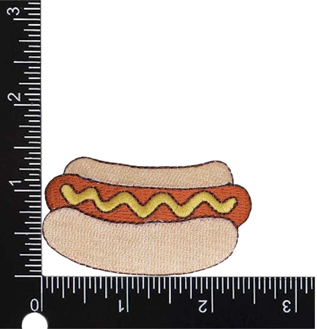 Hot Dog - Bun - Mustard - Picnic Food - Iron on Patch
