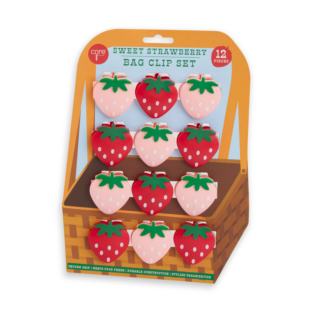 Strawberry Bag Clips 12pc