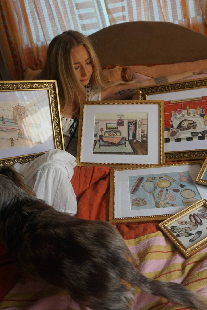 Vintage Vanity Set Fine Art Print: 8x10