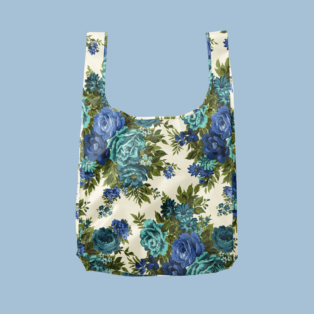 Garden Party Blue Reusable Bag