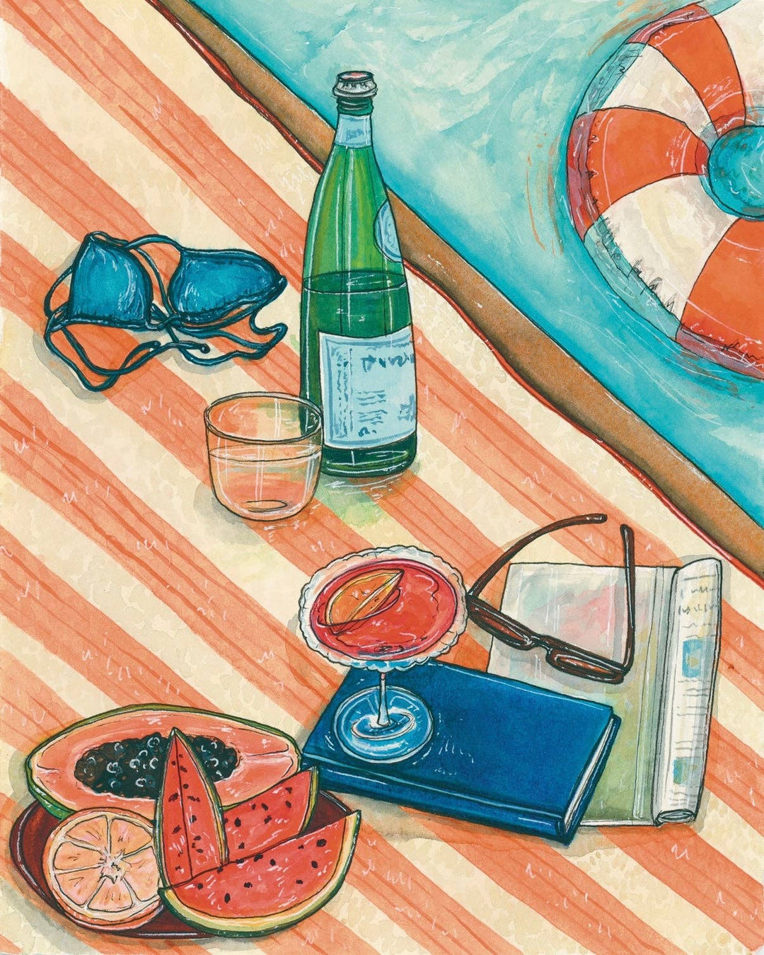 Pool Side Fine Art Print: 11x14