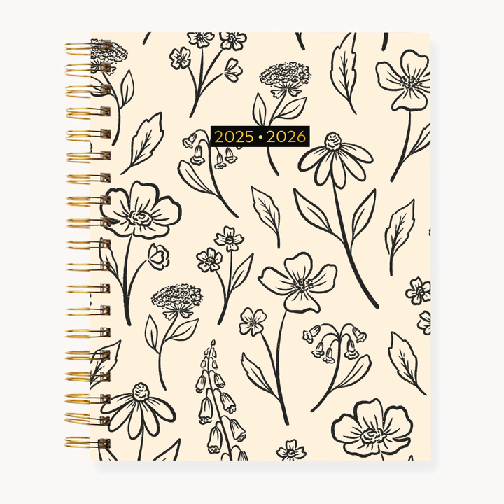 Pressed Floral 2025-2026 Academic Planner: 7x9