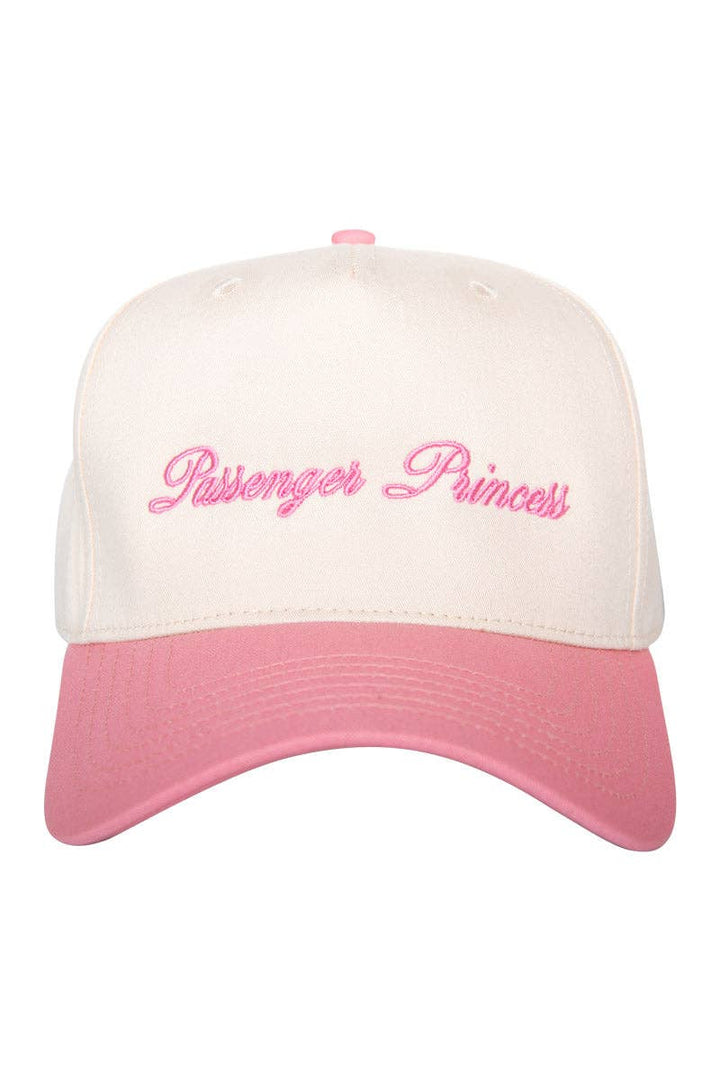 Passenger Princess Two-Toned Trucker Hats For Women: Light Blue and Tan