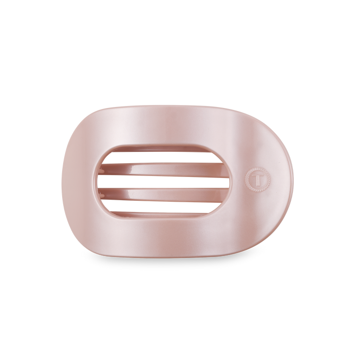 Medium Round Flat Hair Clip-Pearly Pink