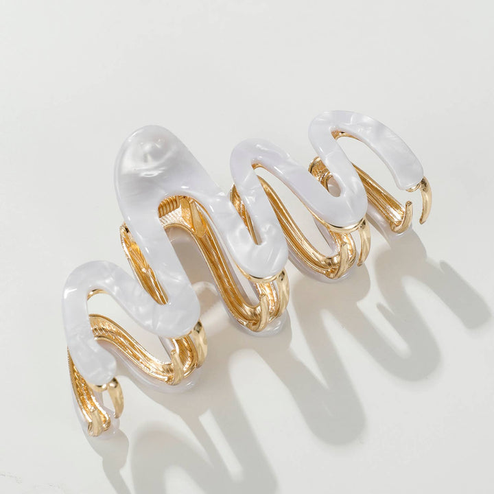 Willow Coastal | Large Squiggle Metal Claw Clip: Assorted