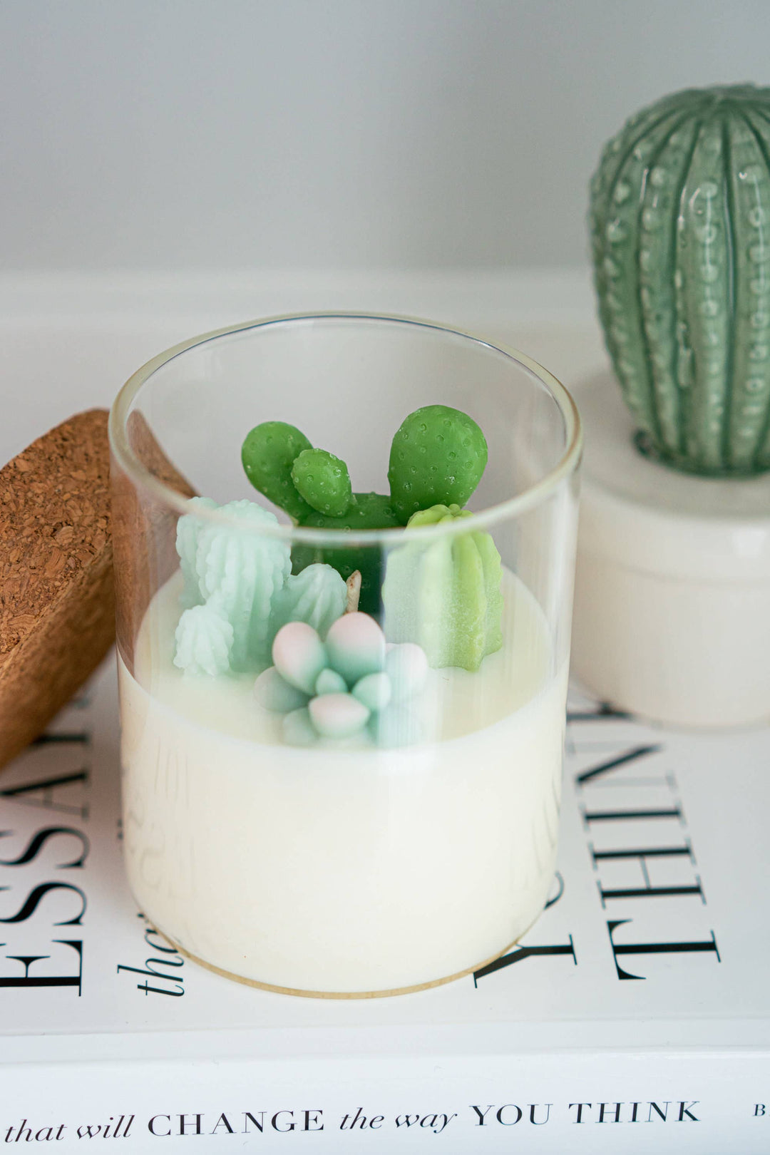 Prickly Pear Cactus Candle| | Soy Blend: Santal