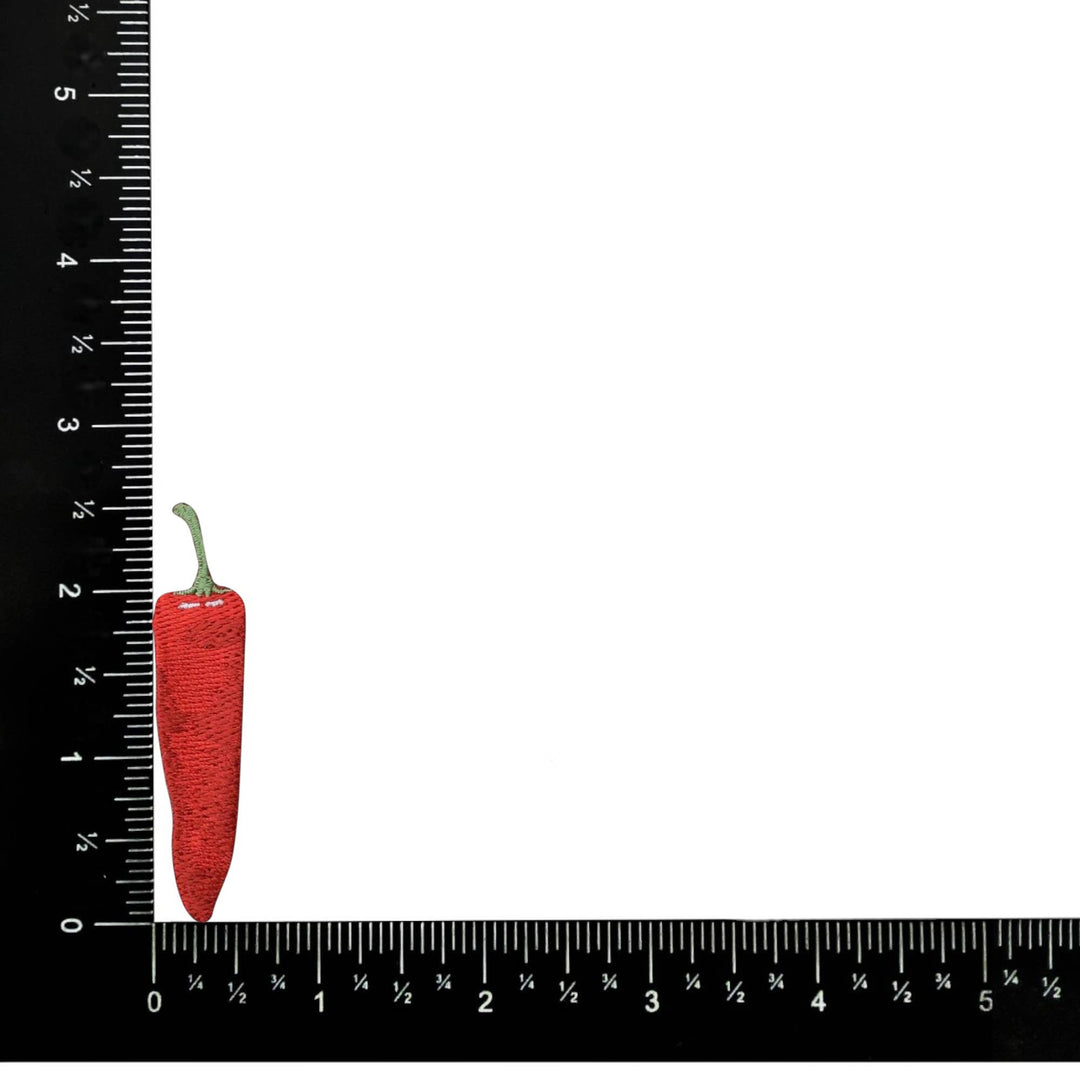 Chili Pepper, Red Hot Jalapeno Embroidered Iron on Patch