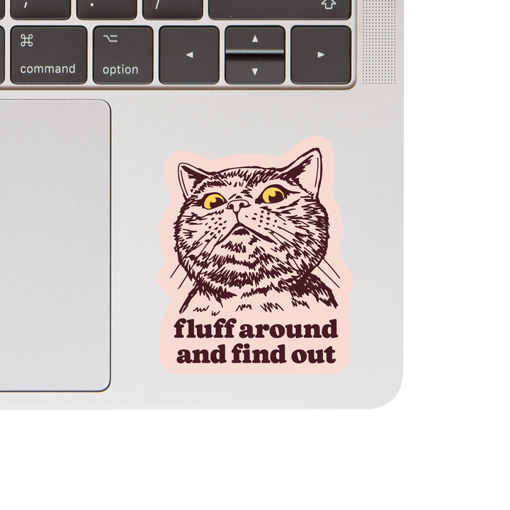 Fluff Around Sticker