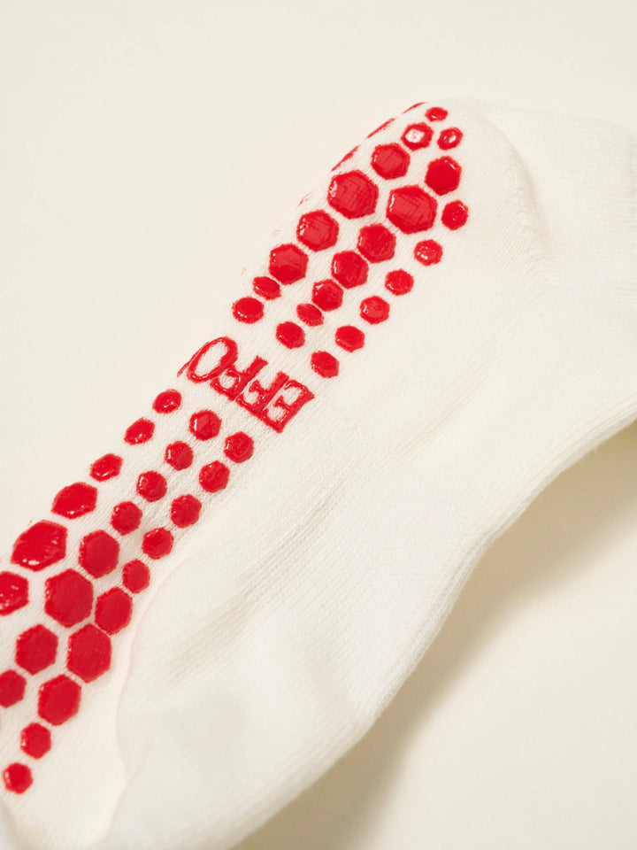 Embroidery Heart Duo Ruffle Grip Sock