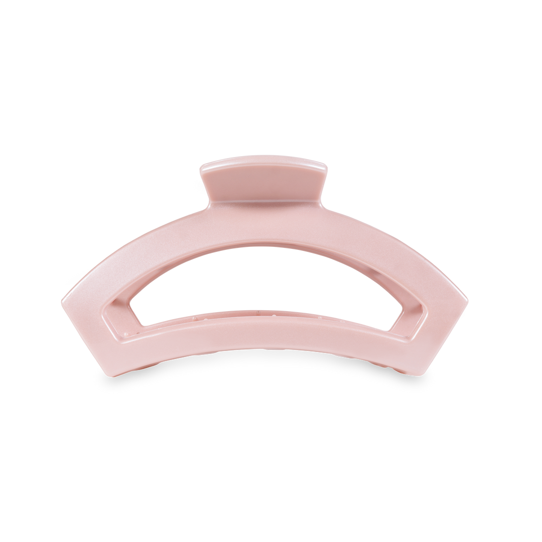 Medium Open Hair Clip-Pearly Pink