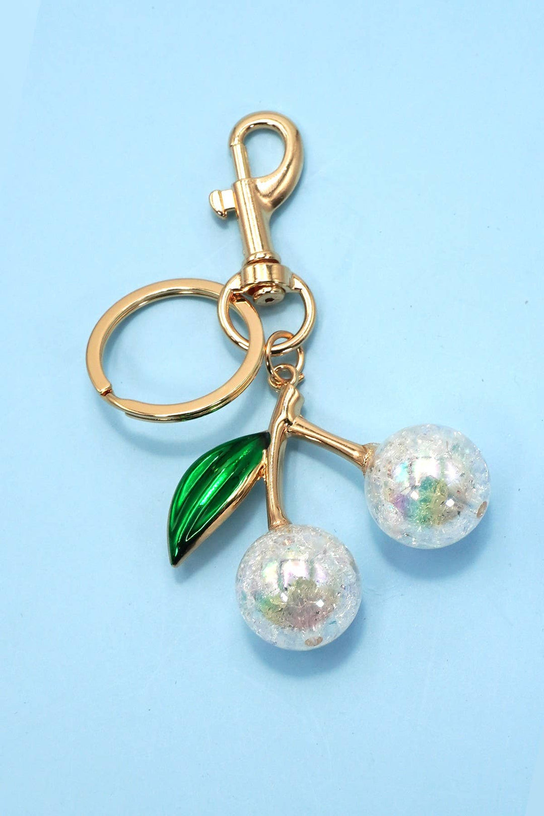 Pearlie Cherry Drop with Leaf Bag Charm