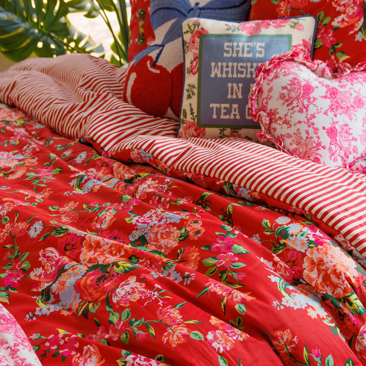 Heart Toile Pillow - Junk Gypsy