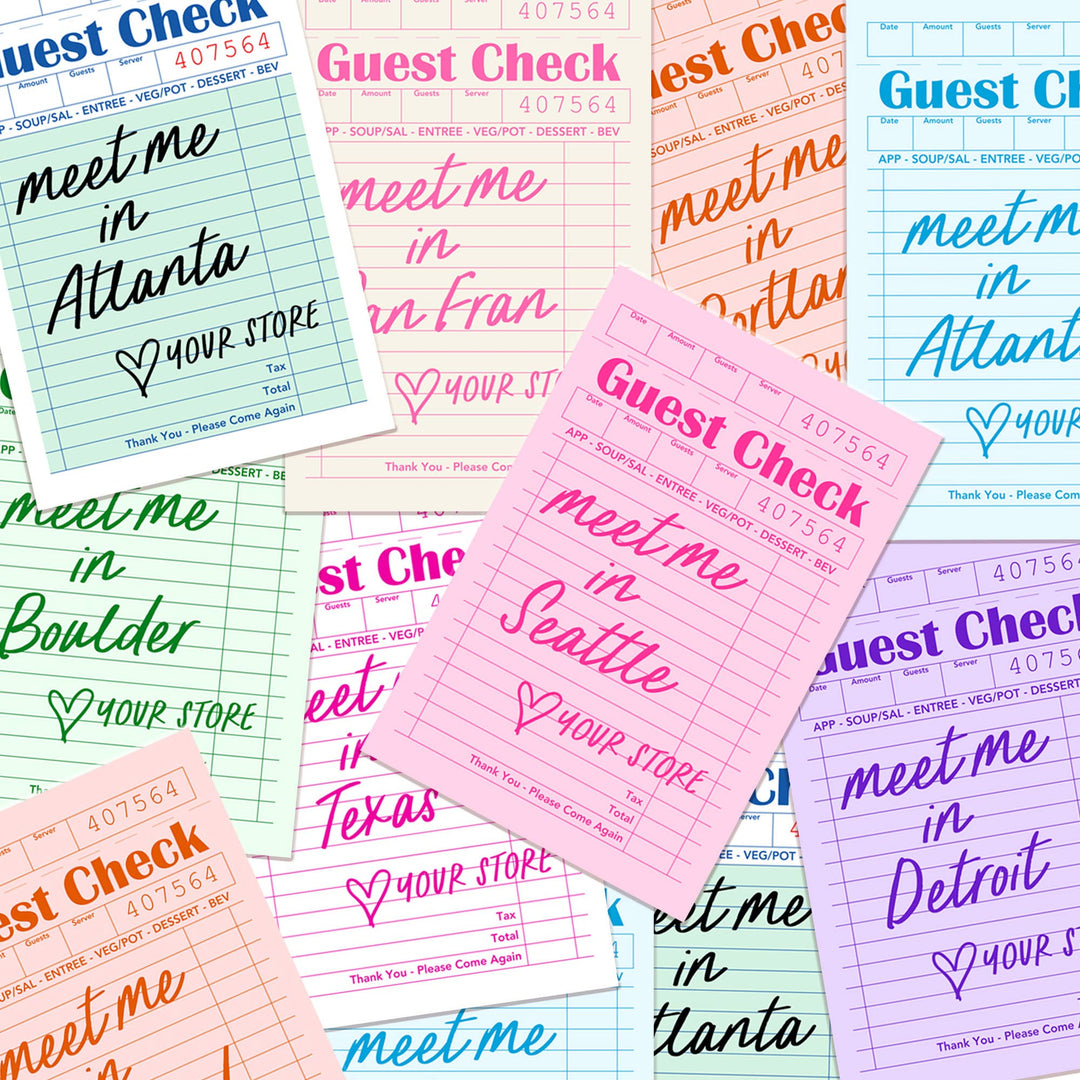 Meet Me in Tucson Guest Check Sticker- White