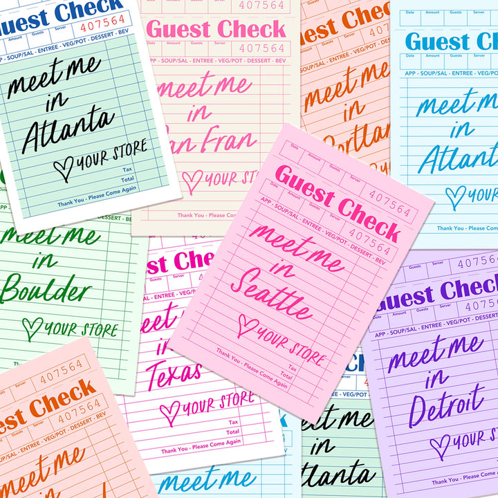 Meet Me in Tucson Guest Check Sticker- White