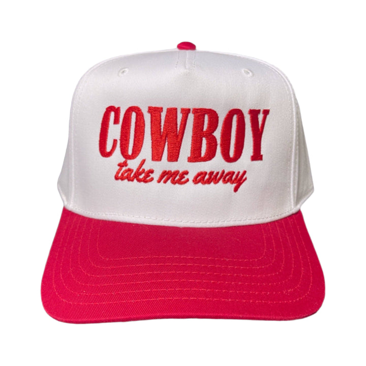 Red/White Cowboy Take Me Away Classic Trucker