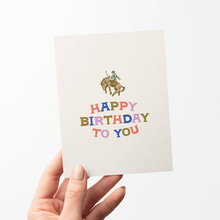 Little Bucking Bronco Birthday A2 Greeting Card