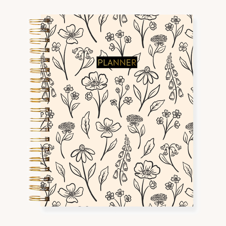 Pressed Floral Undated Planner: 8.5x11