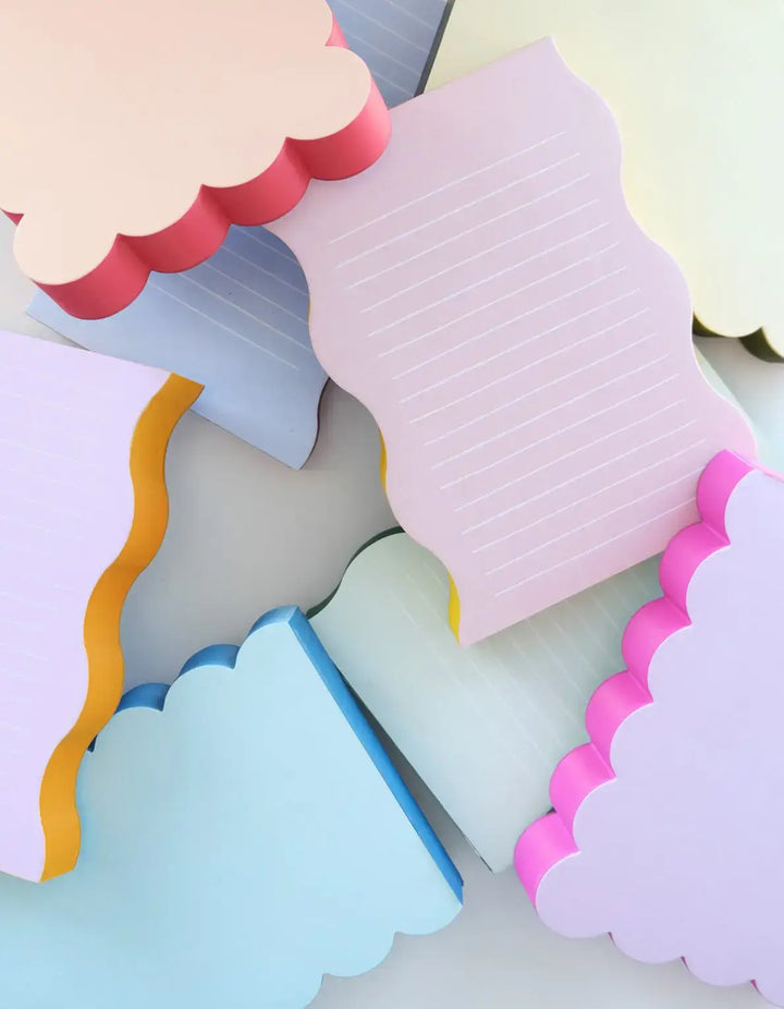 Scalloped Shaped Pad | Lilac + Hot Pink