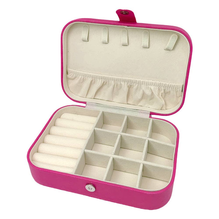 Faux Leather Portable Jewelry Box
: Pink