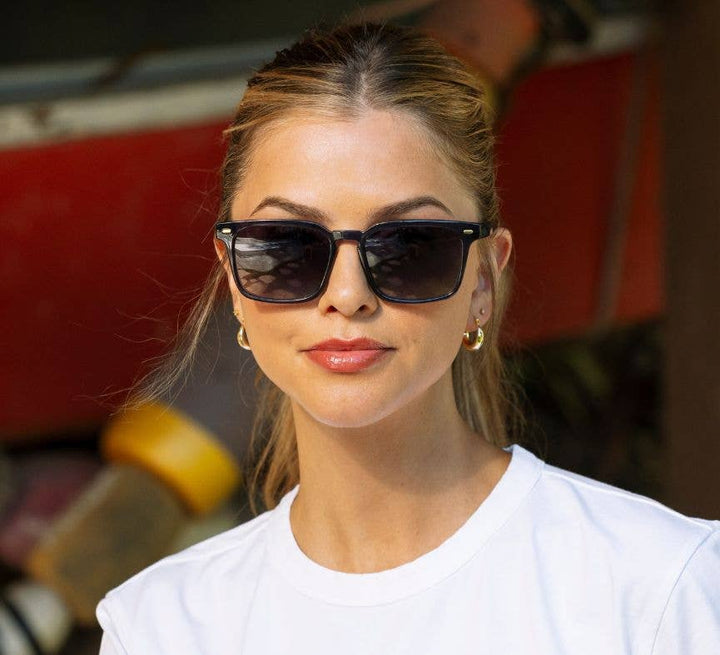 Shasta Sunglasses: Blue / No Correction / None