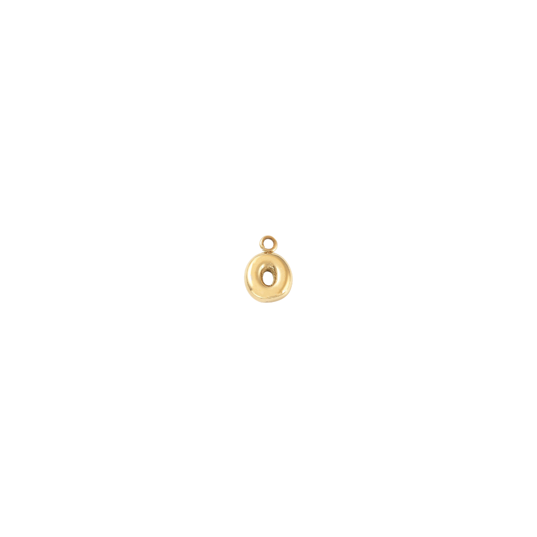 Gold Micro Letters  | Waterproof Stainless Steel: B