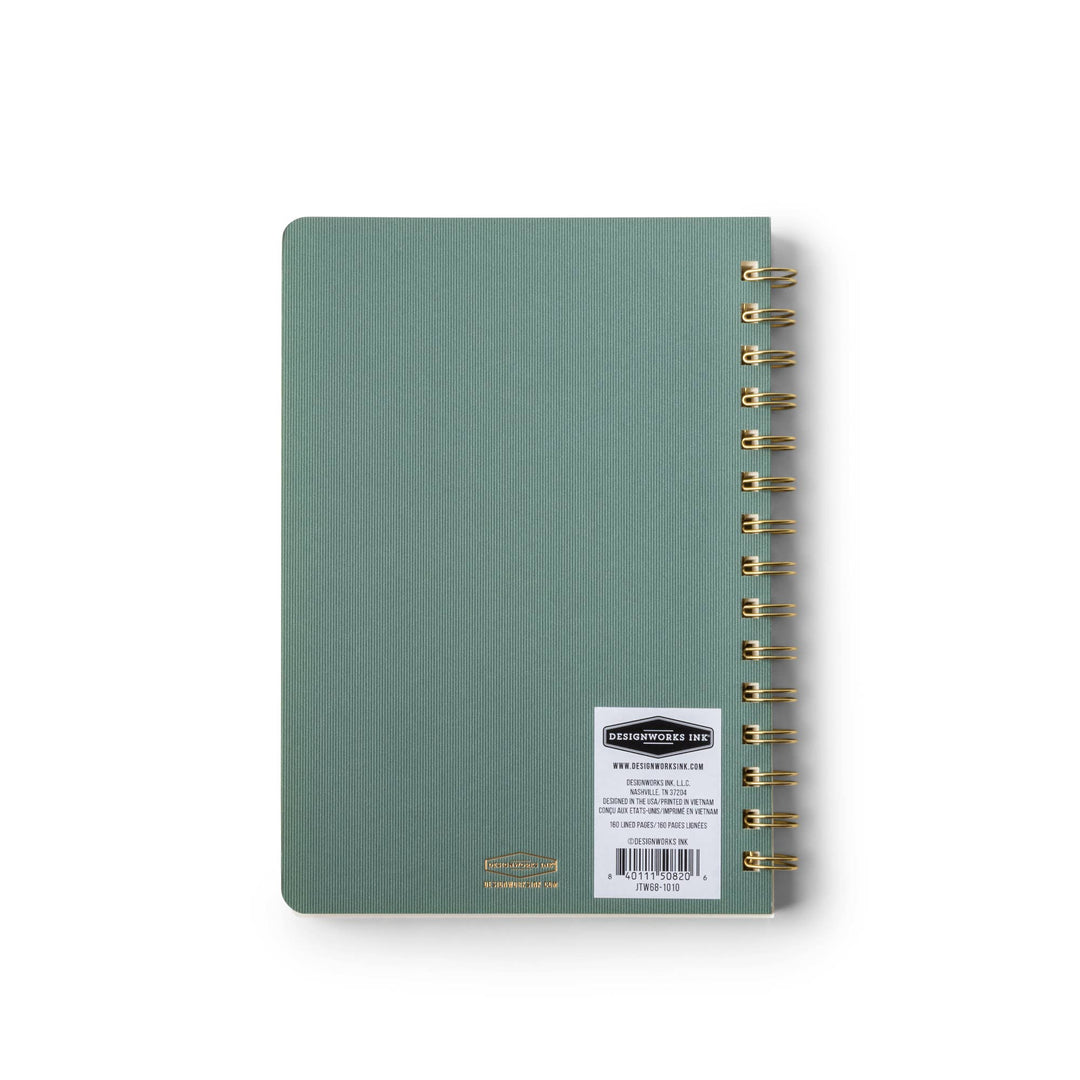 Twin Wire Journal - Small: Juniper / 6" X 8.25"