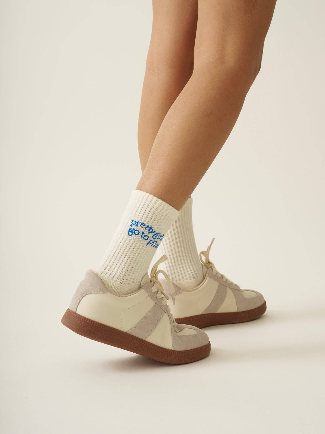 Pilates Girl Grip Sock: French Blue